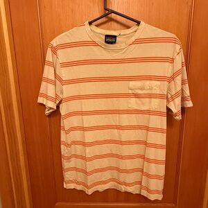 Patagonia 100% Organic Cotton Striped Short Sleeve Top